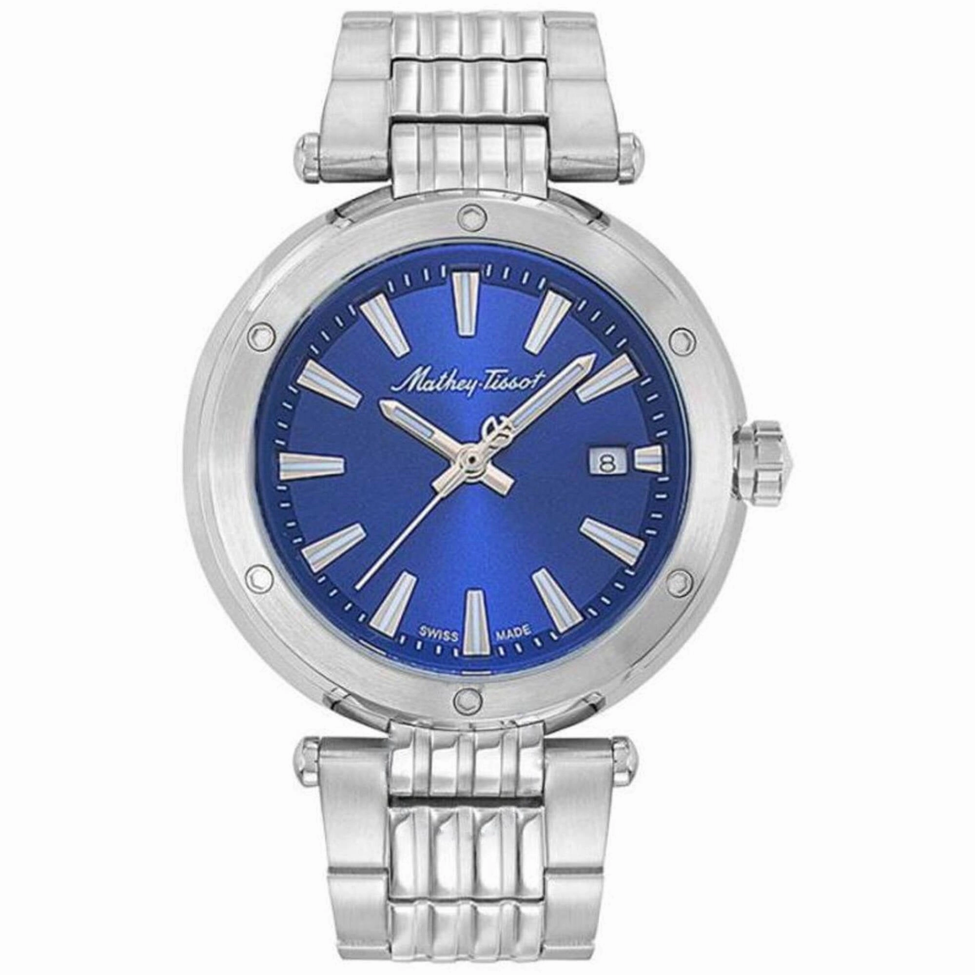 Mathey Tissot Men's Watch - Neptune Blue Dial Stainless Steel Bracelet | H912ABU