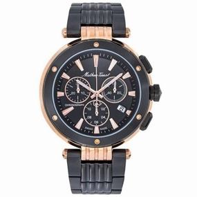 Mathey Tissot Men's Watch - Neptune Chrono Black Stainless Steel Bracelet | H912CHNR