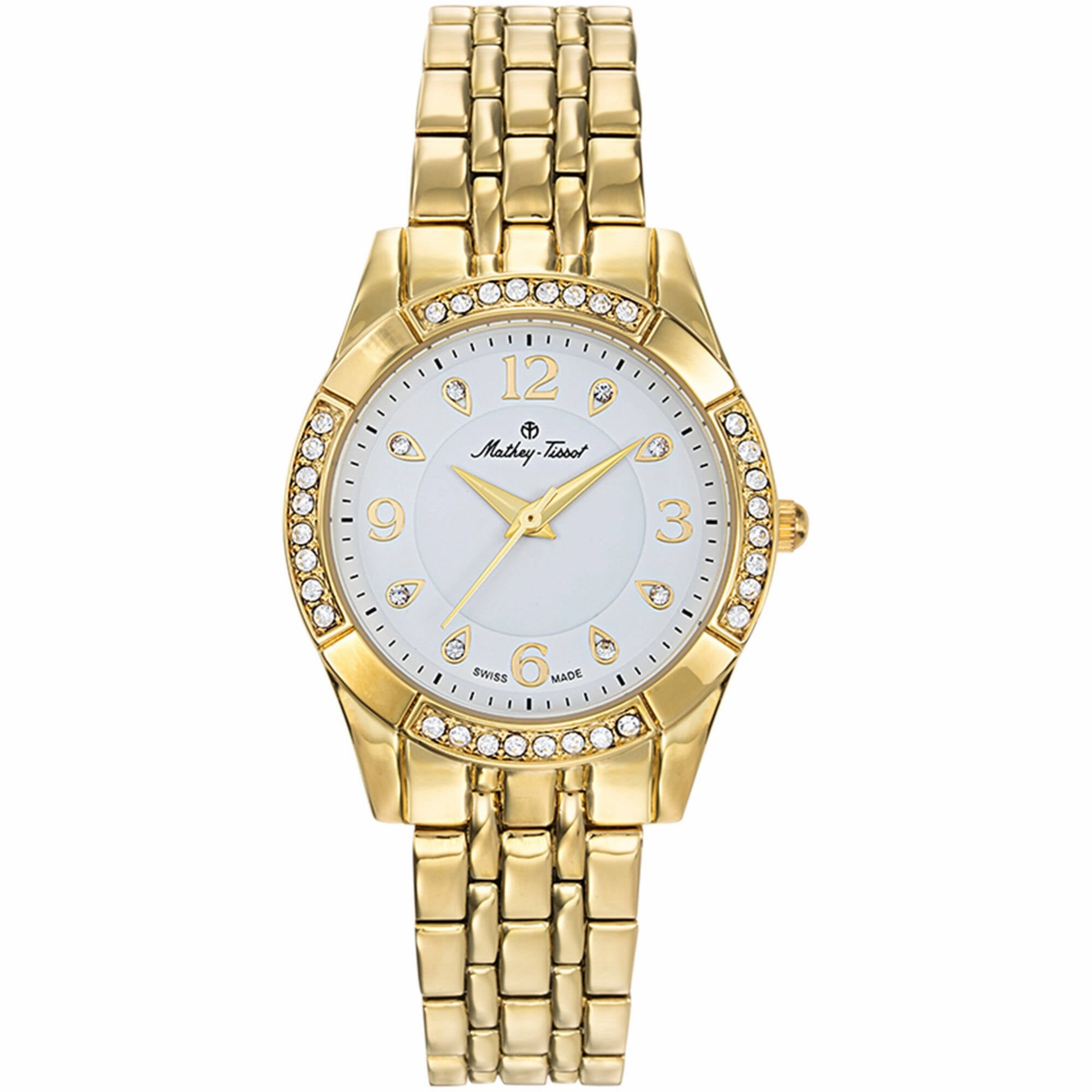 Mathey Tissot Women's Watch - Classic Yellow Gold Stainless Steel Bracelet | D2568PYI