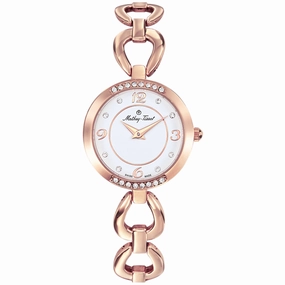 Mathey Tissot Women's Watch - Fleury 1496 White Dial Rose Gold Bracelet | D1496PI