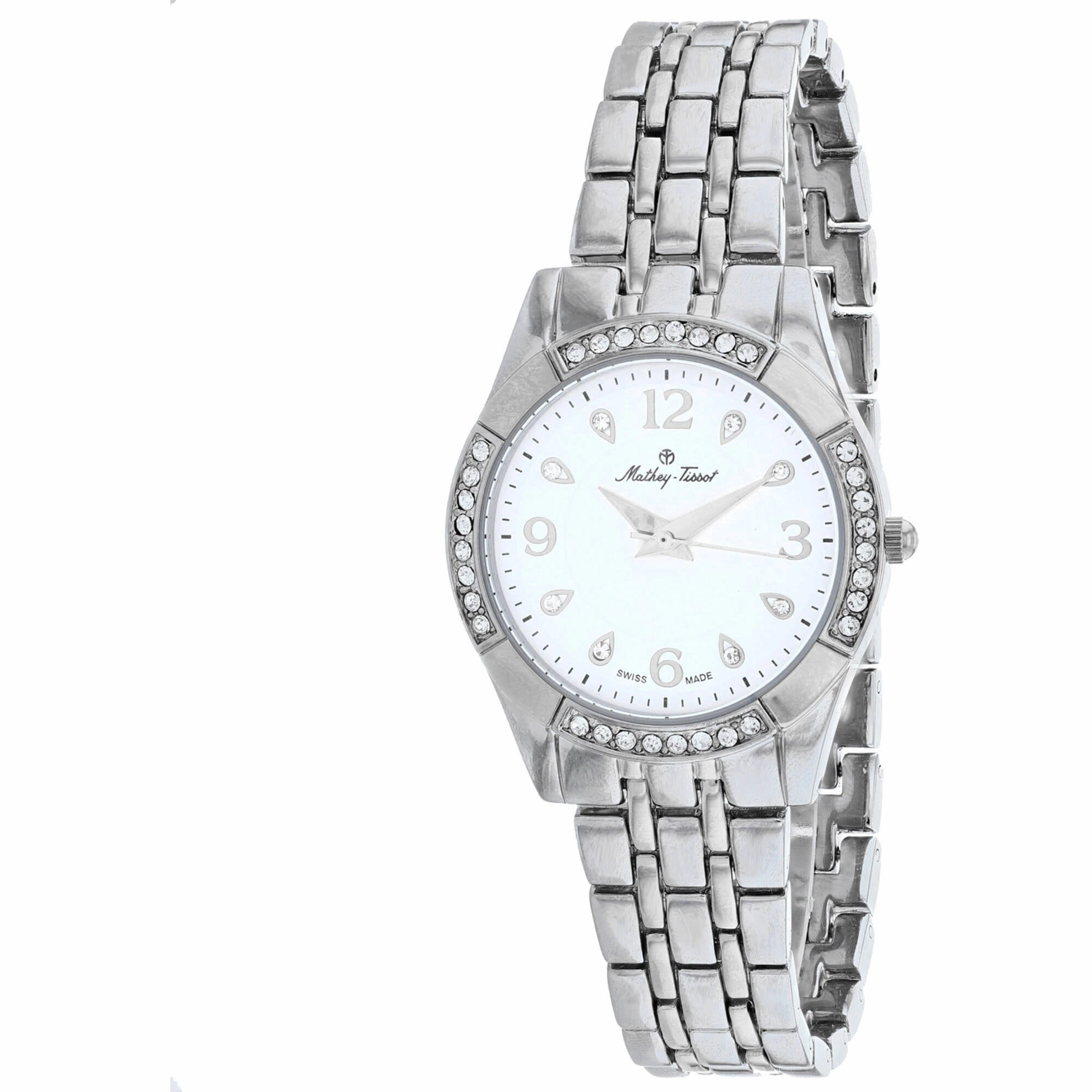 Mathey Tissot Women's Watch - FLEURY 2568 White Dial Silver Tone Bracelet | D2568AI
