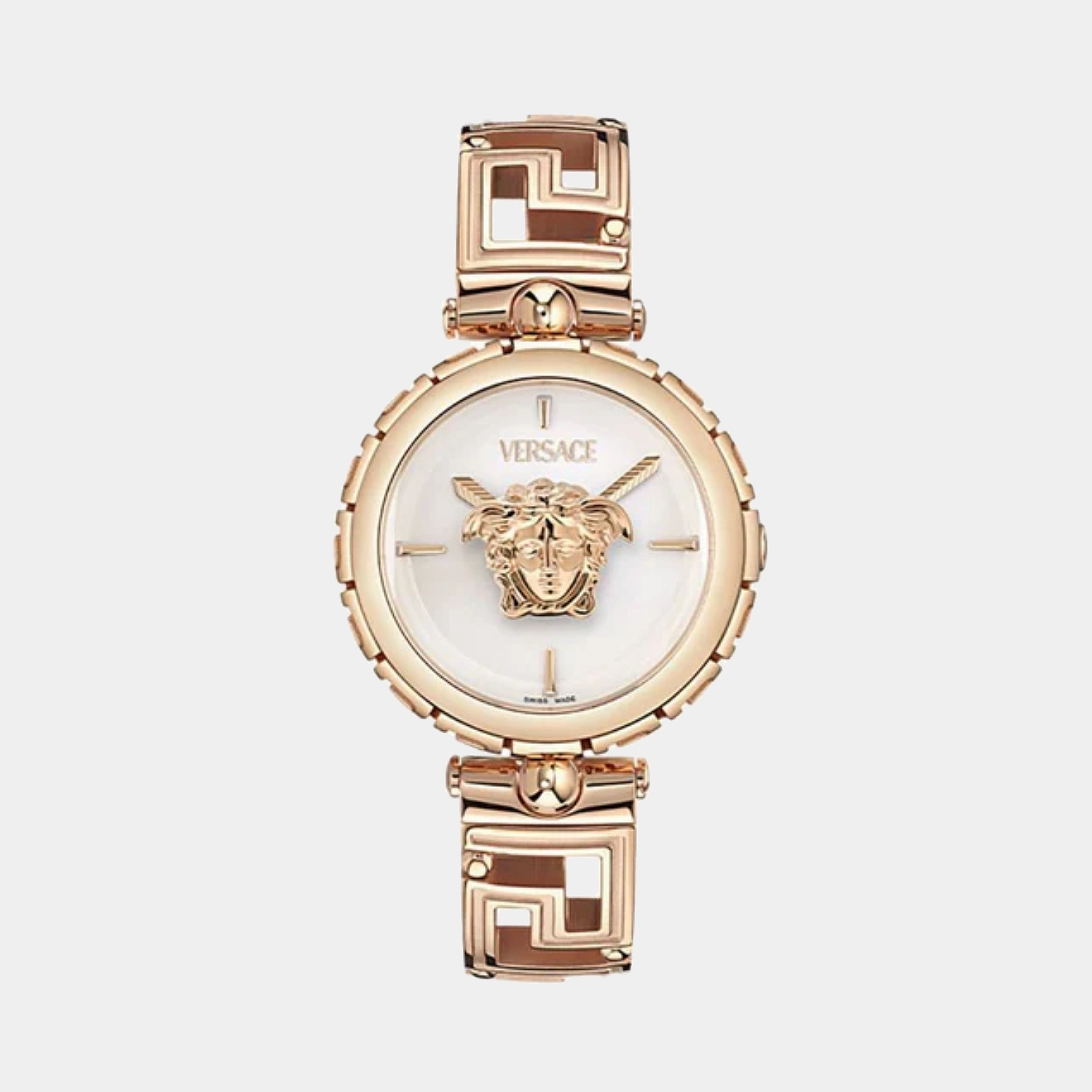 Medusa Jewel Women Quartz White Dial Analog Stainless Steel Watch VE0B00625