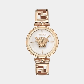 Medusa Jewel Women Quartz White Dial Analog Stainless Steel Watch VE0B00625