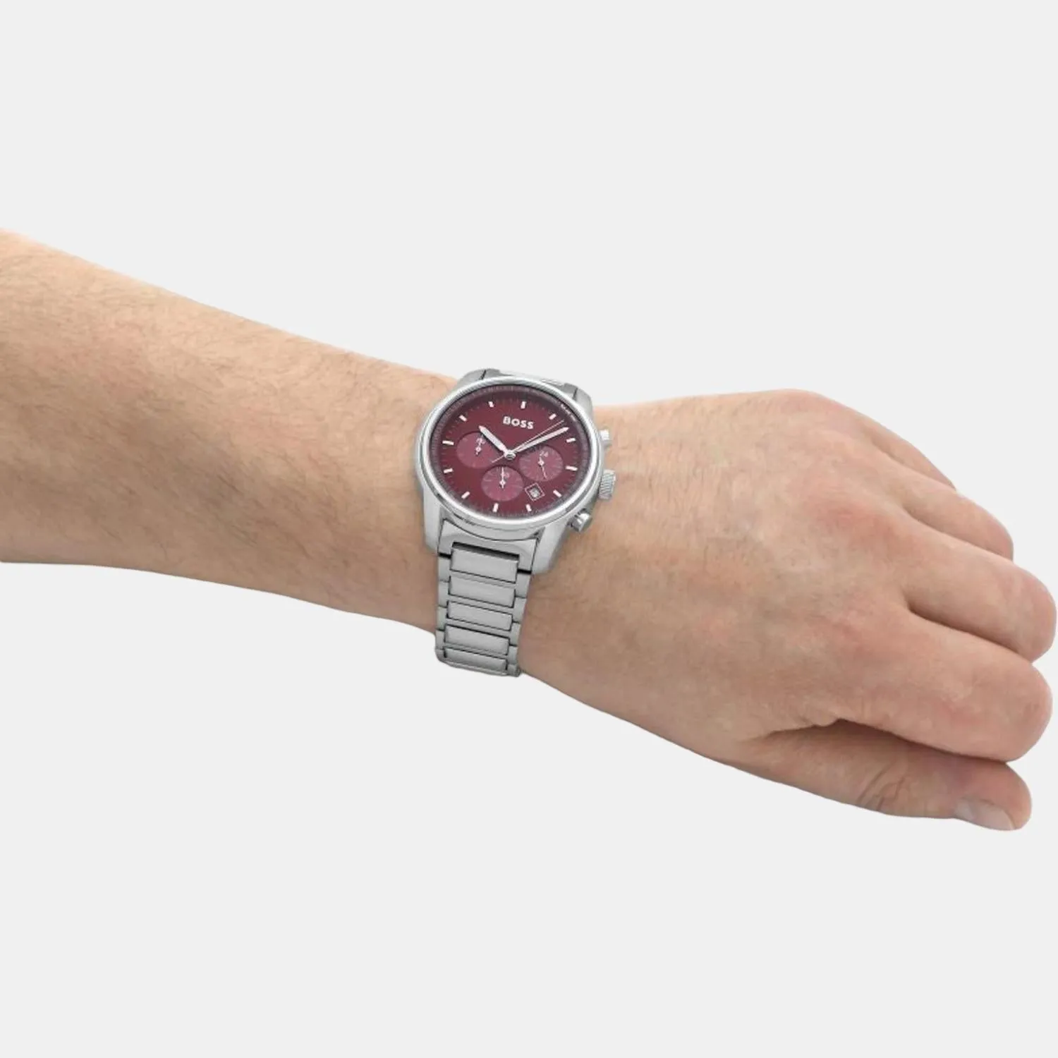 Men Red Stainless Steel Chronograph Watch 1514004