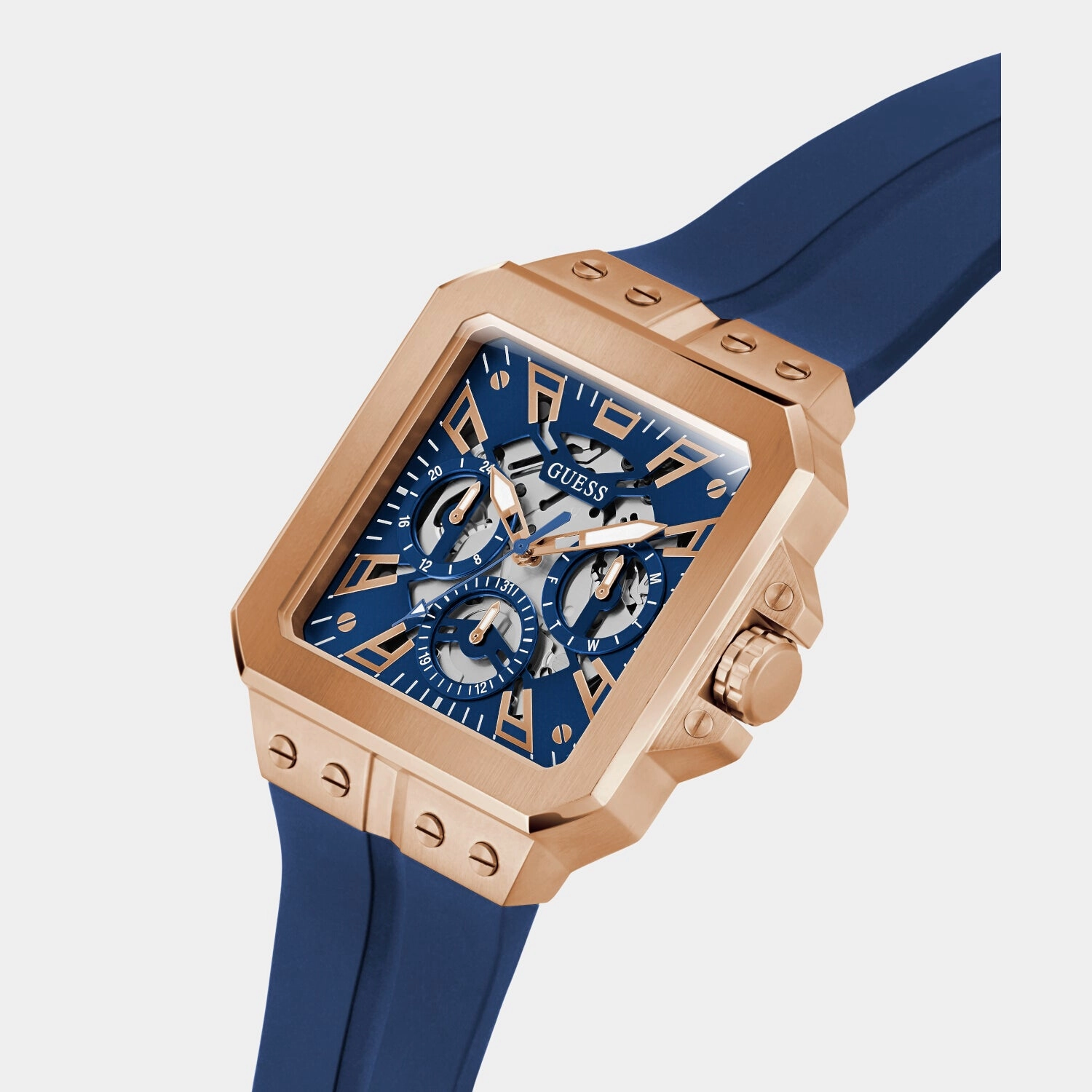 Men Blue Analog Silicone Watch GW0637G3