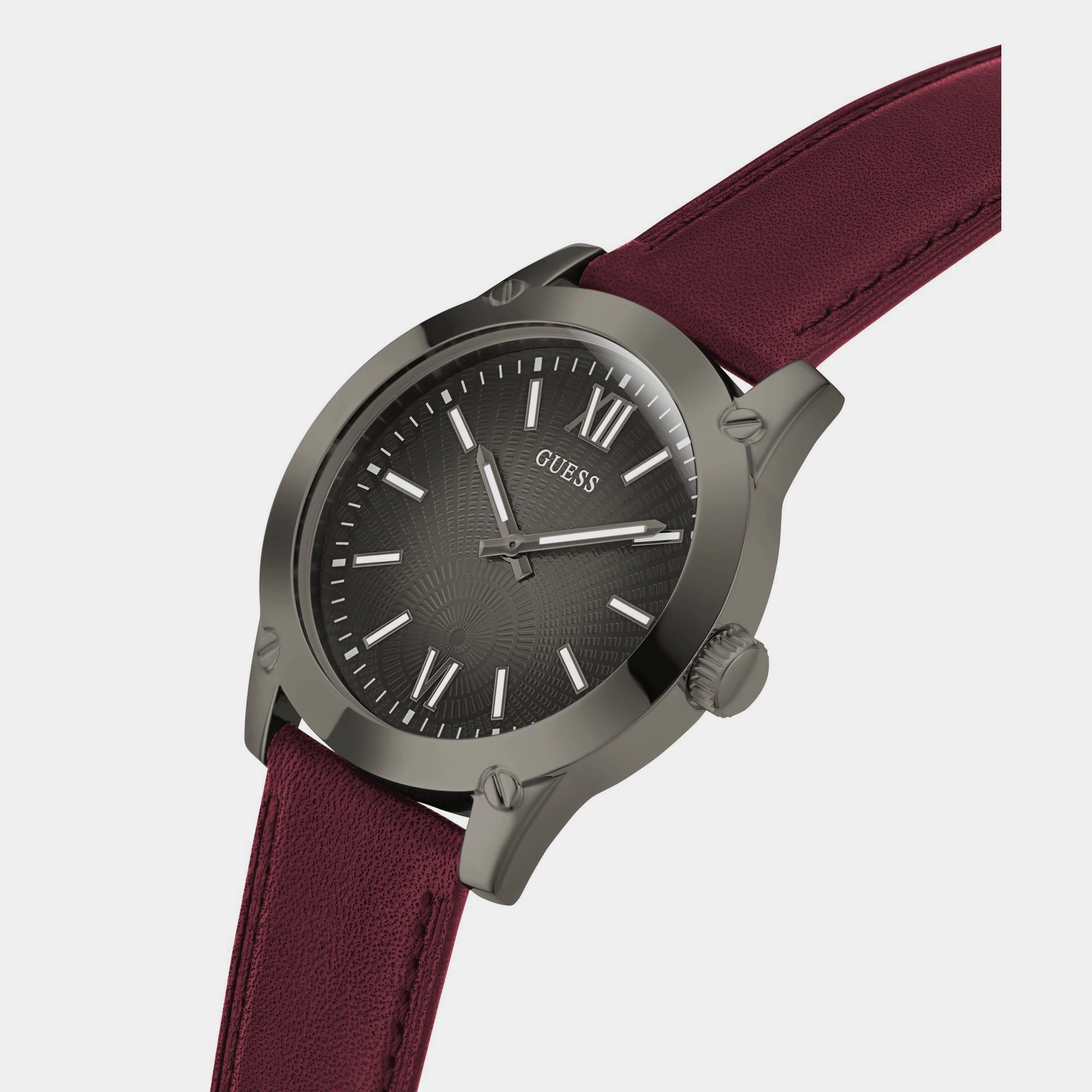 Men Gunmetal Analog Leather Watch GW0628G4