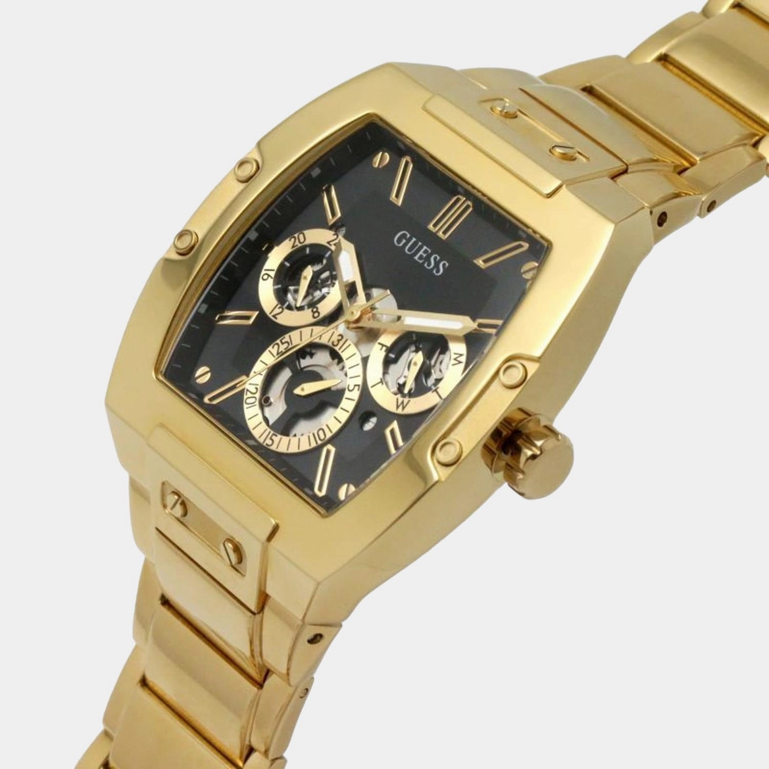 Men Quartz Gold Dial Multi-Function Stainless Steel Watch GW0456G1