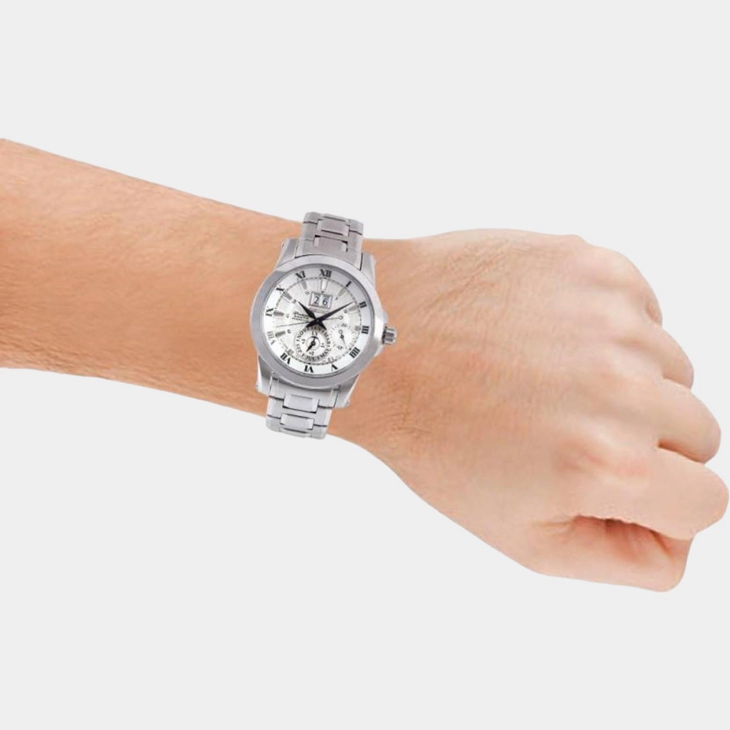 Men's Silver Chronograph Stainless Steel Watch SNP091P1