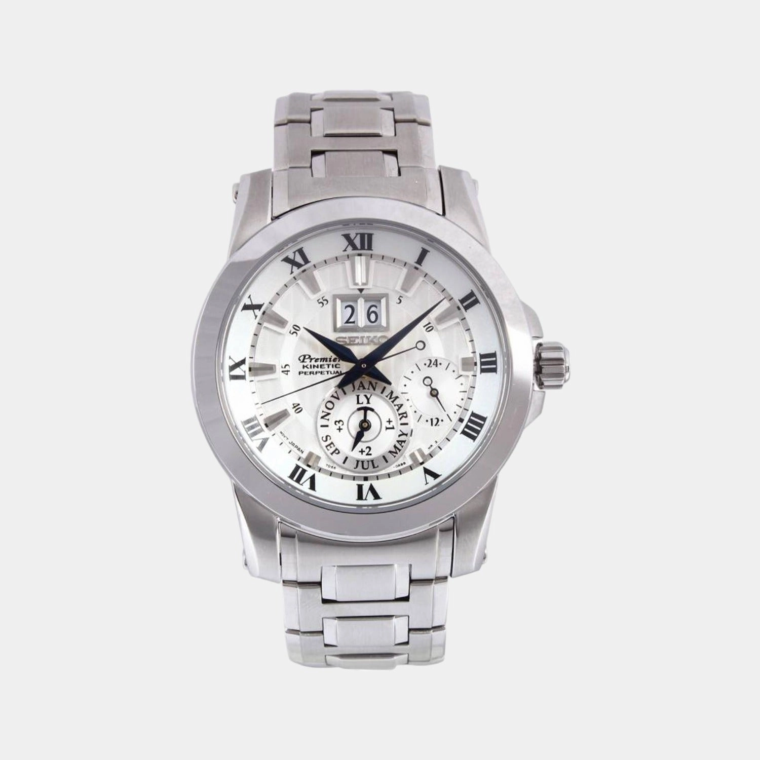 Men's Silver Chronograph Stainless Steel Watch SNP091P1