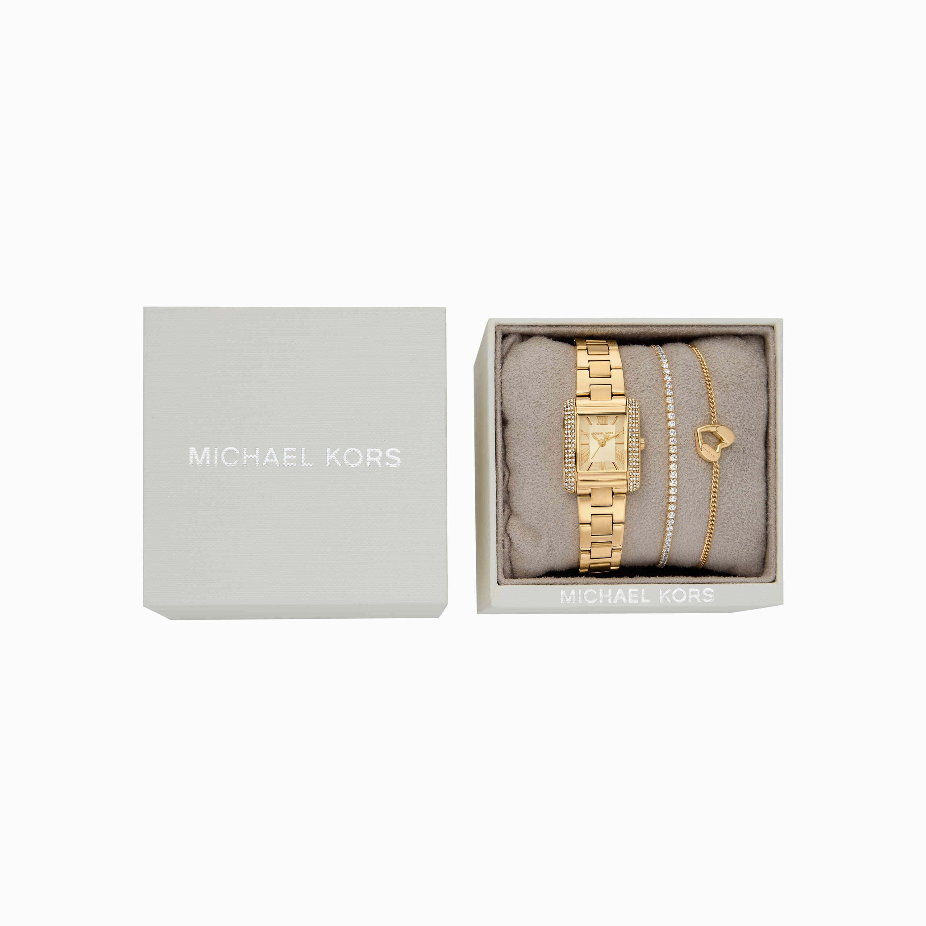 Michael Kors Emery Gold Tone Analogue Watch MK7510SET