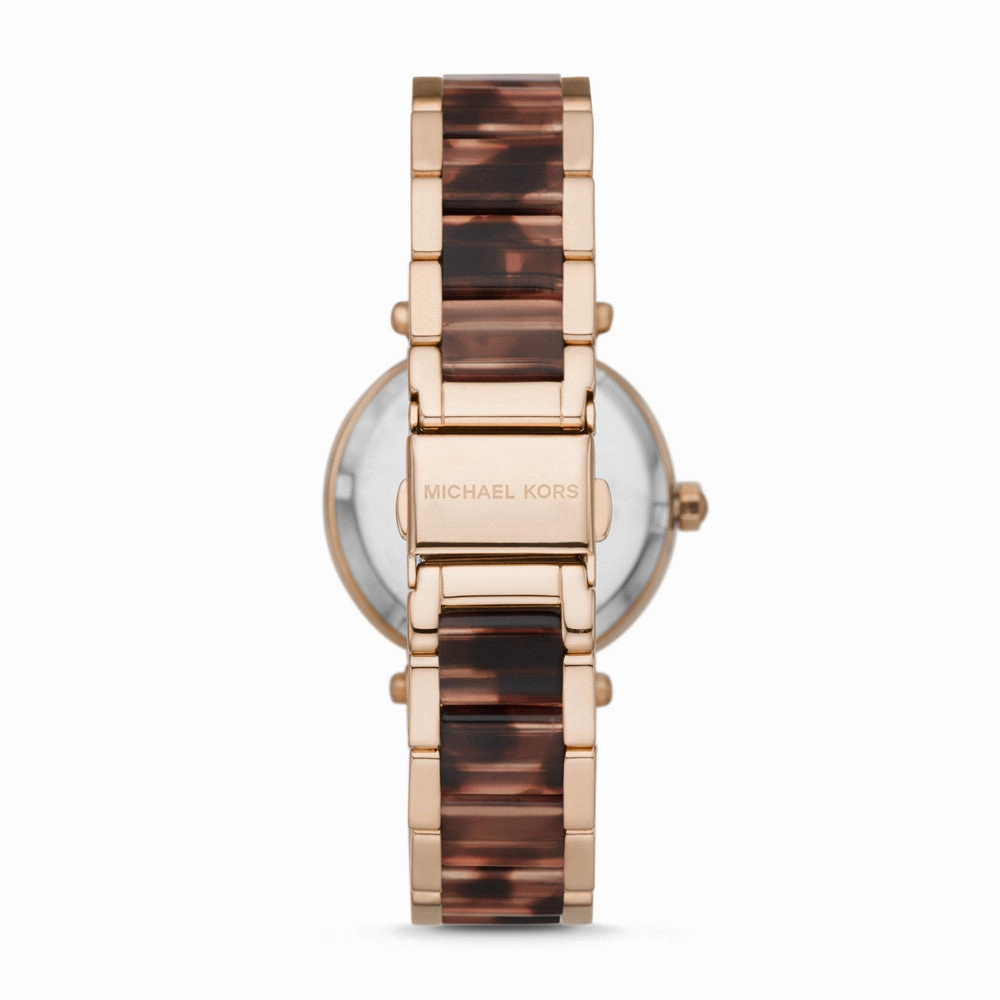 Michael Kors Parker Multifunction Pale Rose Stainless Steel with Acetate watch MK6834