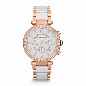 Michael Kors Women's Parker Chronograph Two-Tone Stainless Steel Glitz Watch MK5774