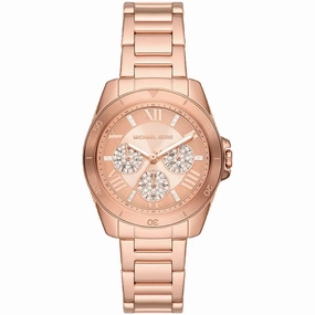 Michael Kors Women's Watch - Mini Alek Rose Gold Dial Plated Steel Bracelet | MK7264