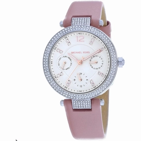Michael Kors Women's Watch - Parker Quartz White Dial Leather Strap | MK2914