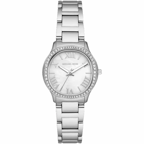 Michael Kors Women's Watch - Sage White Mother of Pearl Dial Steel Bracelet | MK4824