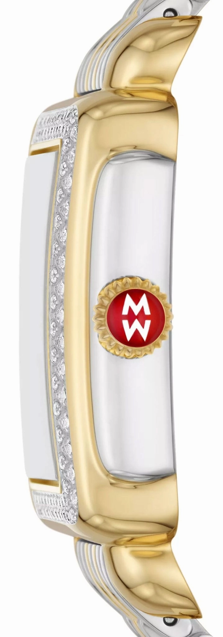 Michele Deco Fleur Special Edition Two-Tone 18K Gold-Plated Stainless Steel Diamonds Mother-of-Pearl Floral Dial Women's Watch MWW06G000039