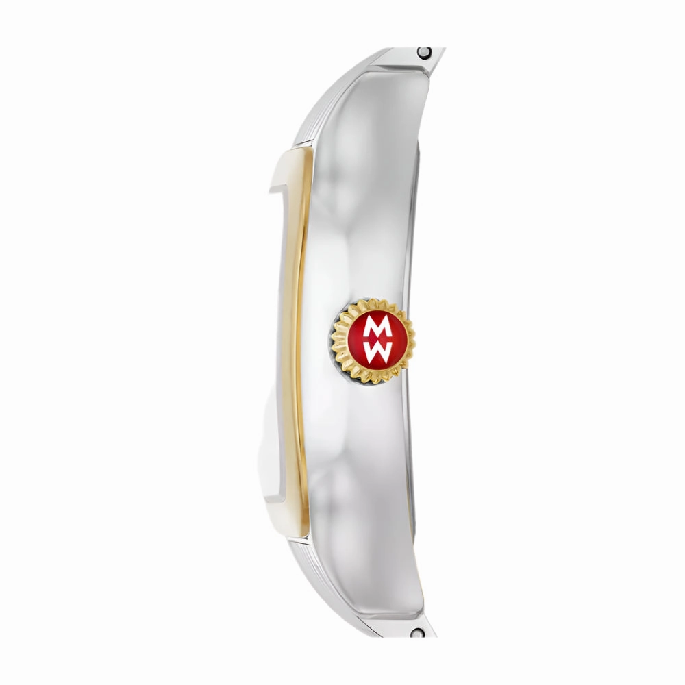 Michele Meggie Two-Tone 18k Gold-Plated Diamond Dial Watch Gift Set