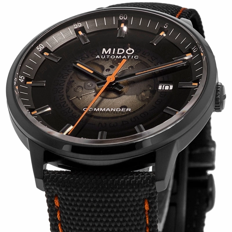 Mido Commander Gradient Black Dial Fabric Strap Men's Watch M021.407.37.411.00
