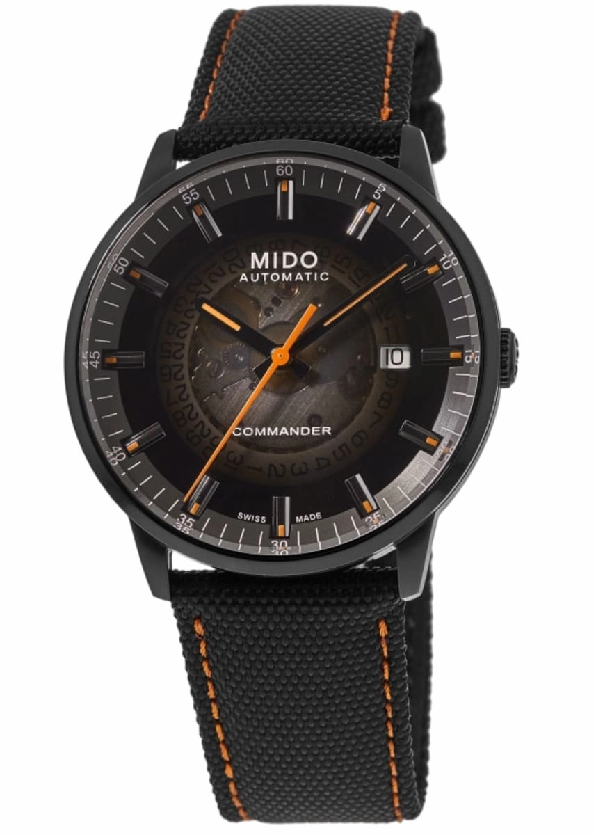 Mido Commander Gradient Black Dial Fabric Strap Men's Watch M021.407.37.411.00