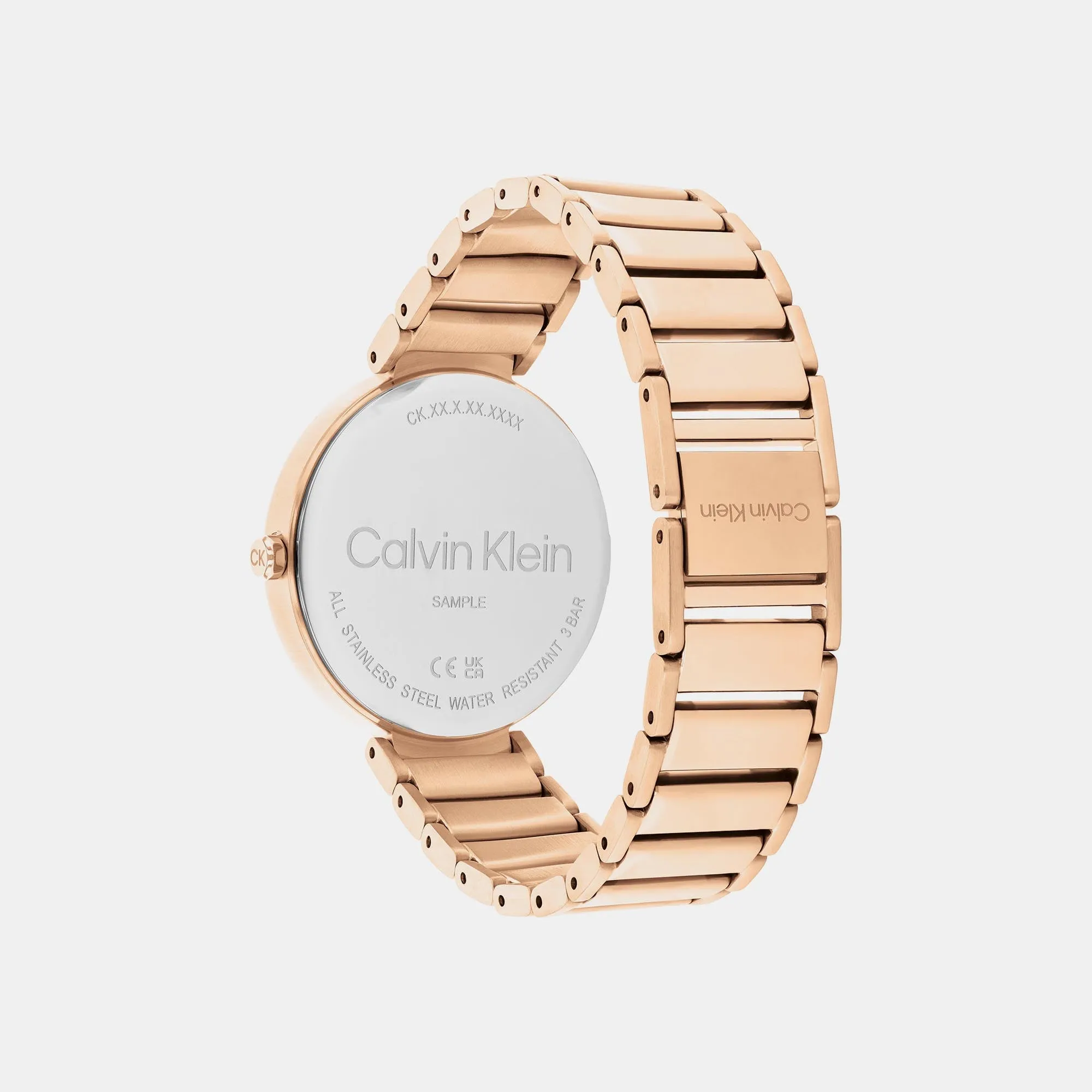 Minimalistic T-Bar Women's Rose Gold Analog Stainless Steel Watch 25200429