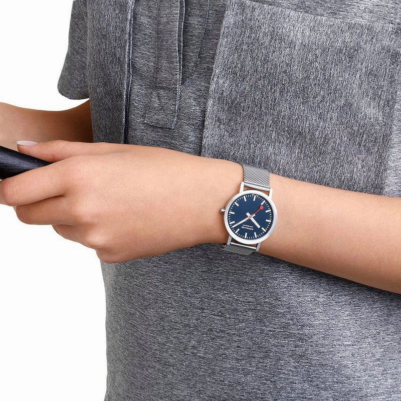 Mondaine Classic Stainless Steel Analogue Watch 36mm