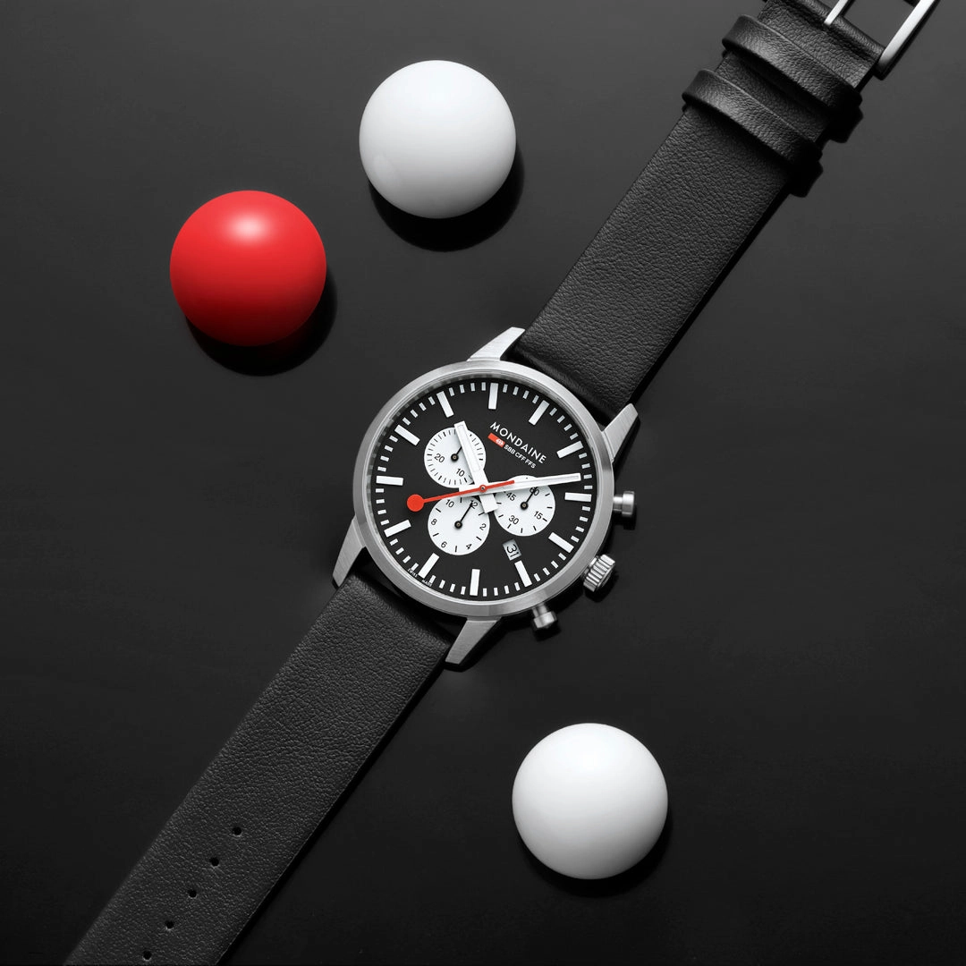 Mondaine Neo Chronograph Super-luminova? Vegan Leather, 41 Mm MSD.41420.LBV