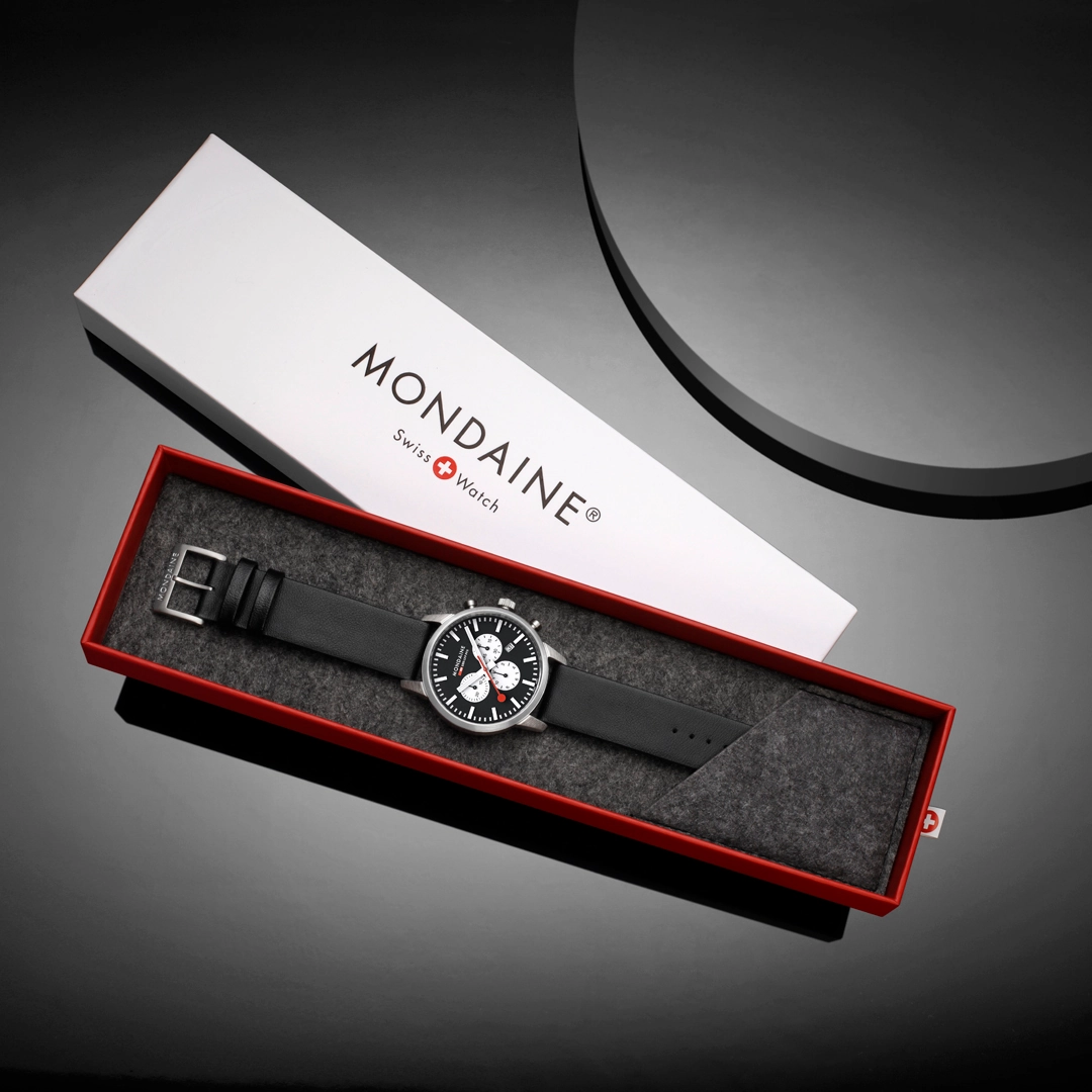 Mondaine Neo Chronograph Super-luminova? Vegan Leather, 41 Mm MSD.41420.LBV