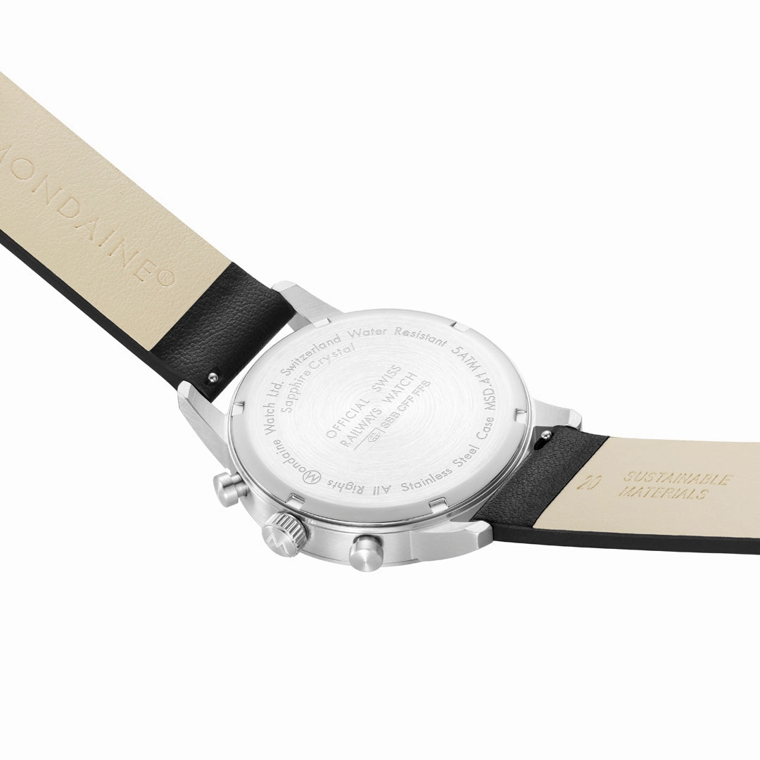 Mondaine Neo Chronograph Super-luminova? Vegan Leather, 41 Mm MSD.41420.LBV