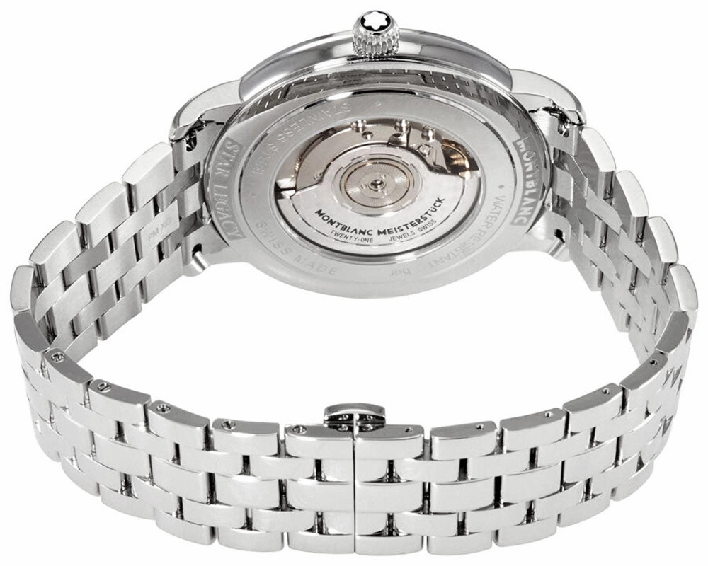 Montblanc Star Legacy Automatic Stainless Steel Silver Dial Date Mens Watch 117324