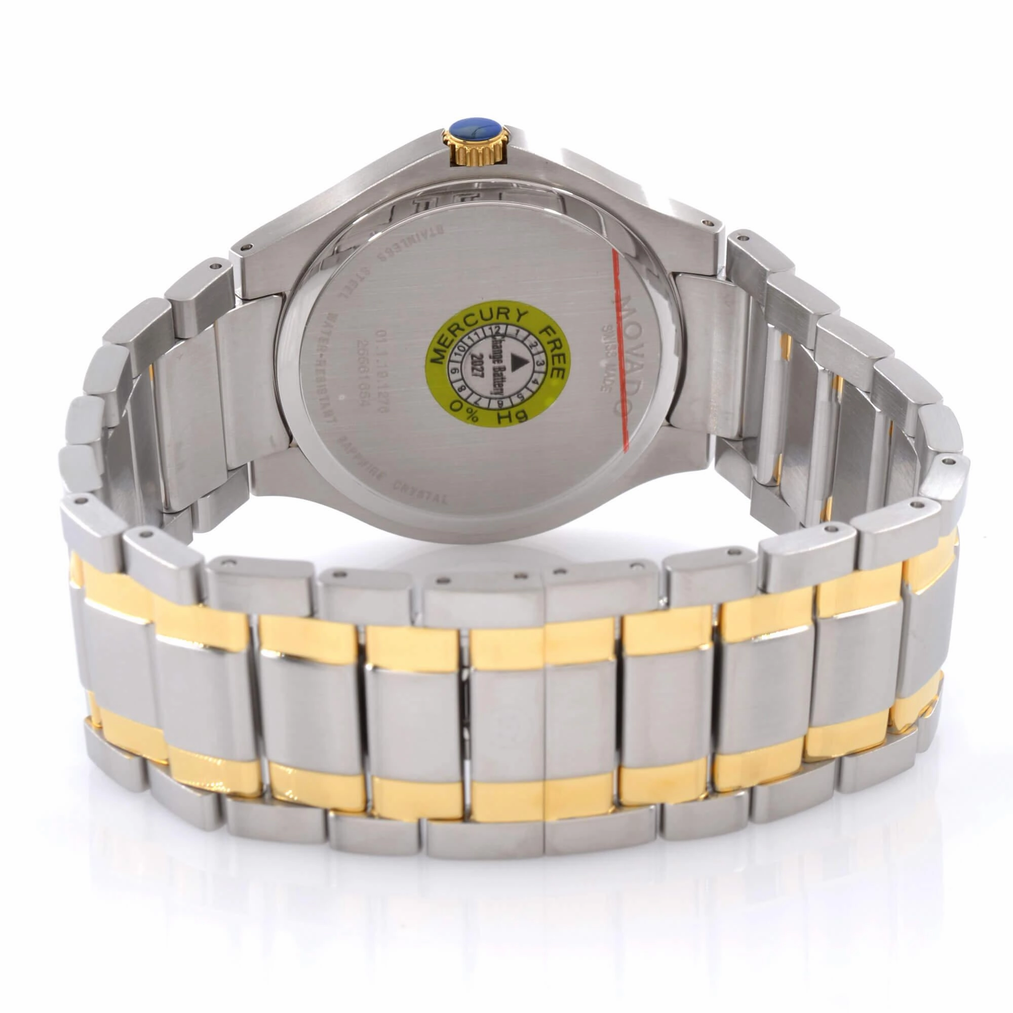 Movado Men's Quartz Watch - Black Dial Two Tone Stainless Steel Bracelet | 0606896