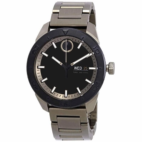 Movado Men's Quartz Watch - Bold Black Dial Khaki Bracelet | 3600511