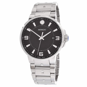 Movado Men's Quartz Watch - SE Pilot Black Dial Stainless Steel Bracelet | 0607412