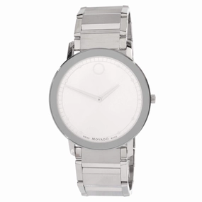 Movado Men's Swiss Quartz Watch - Sapphire Silver Dial Bracelet | 0607407