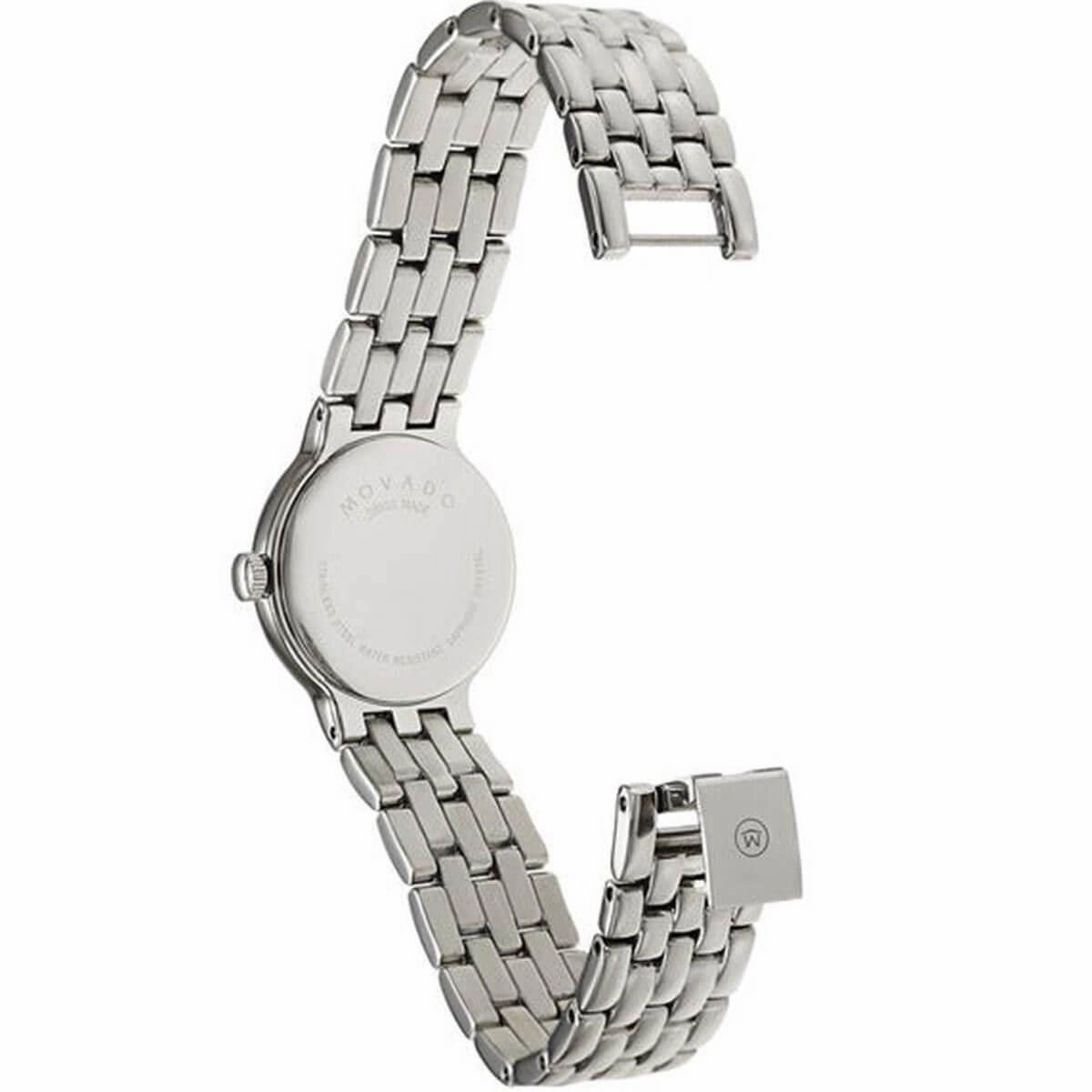 Movado Women's Quartz Watch - Veturi Black Dial Stainless Steel Bracelet | 0606338