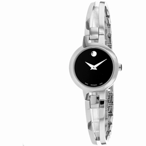 Movado Women's Watch - Amorosa Quartz Black Dial Stainless Steel Bracelet | 607153