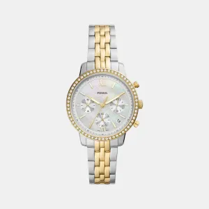 Neutra Women Quartz Silver Dial Chronograph Stainless Steel Watch ES5216