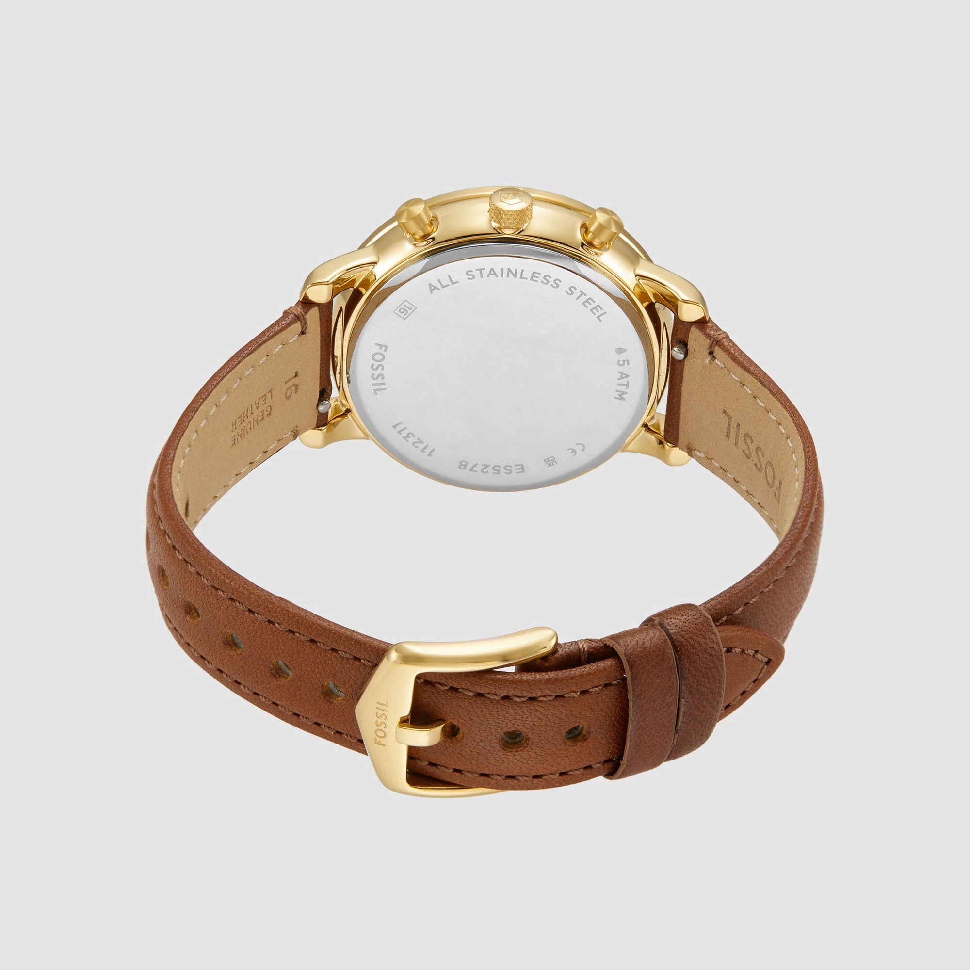 Neutra Women Quartz Mother Of Pearl Dial Chronograph Leather Watch ES5278