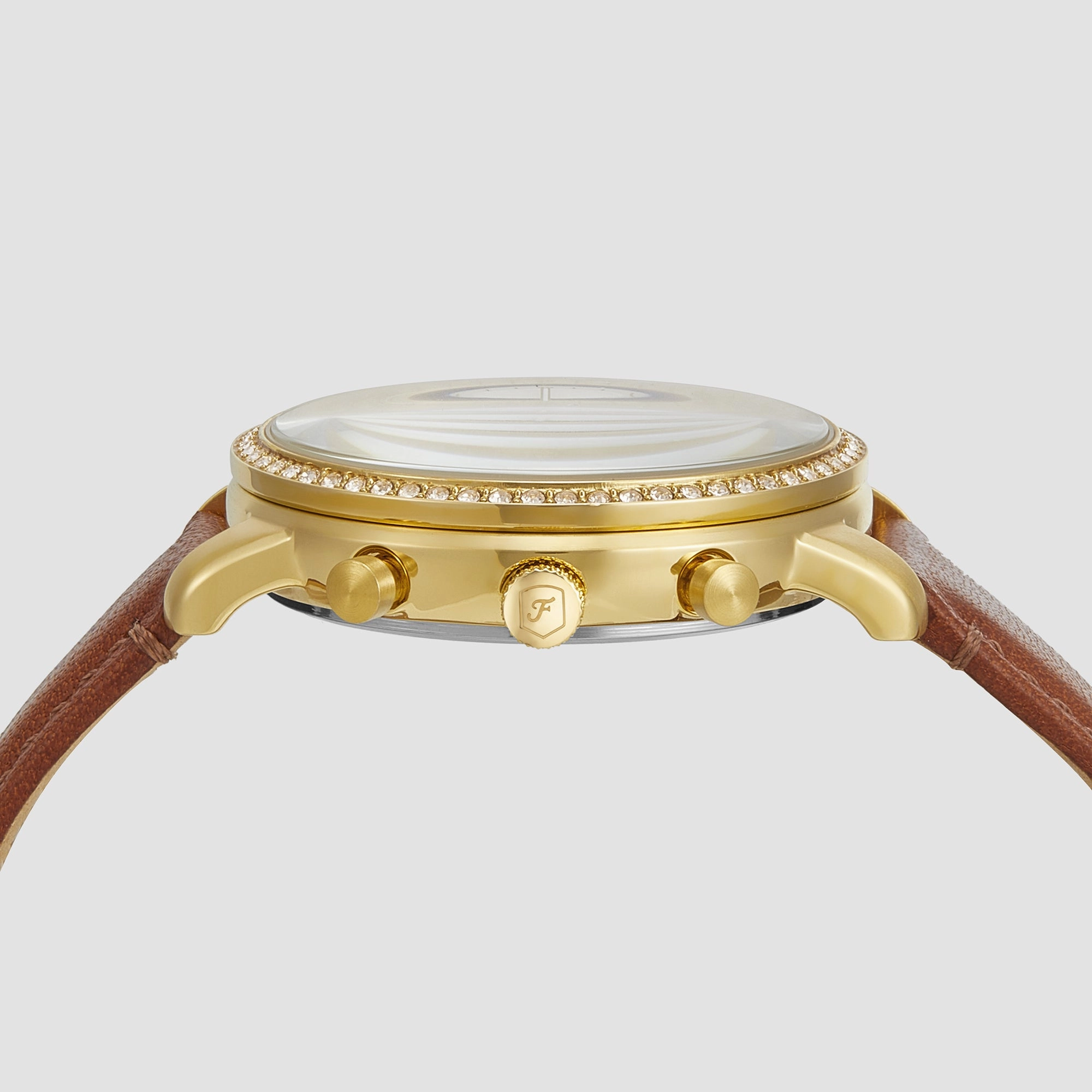 Neutra Women Quartz Mother Of Pearl Dial Chronograph Leather Watch ES5278