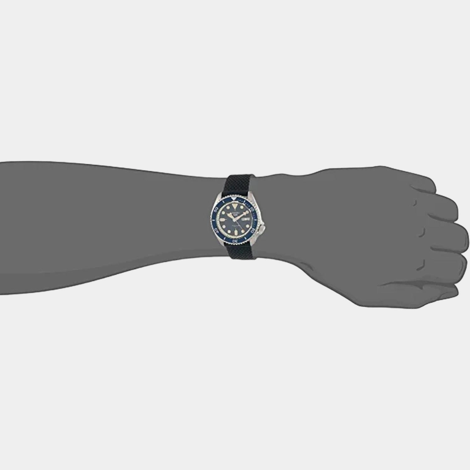 New 5 Sports Men Automatic Blue Dial Analog Silicone Watch SRPD71K2
