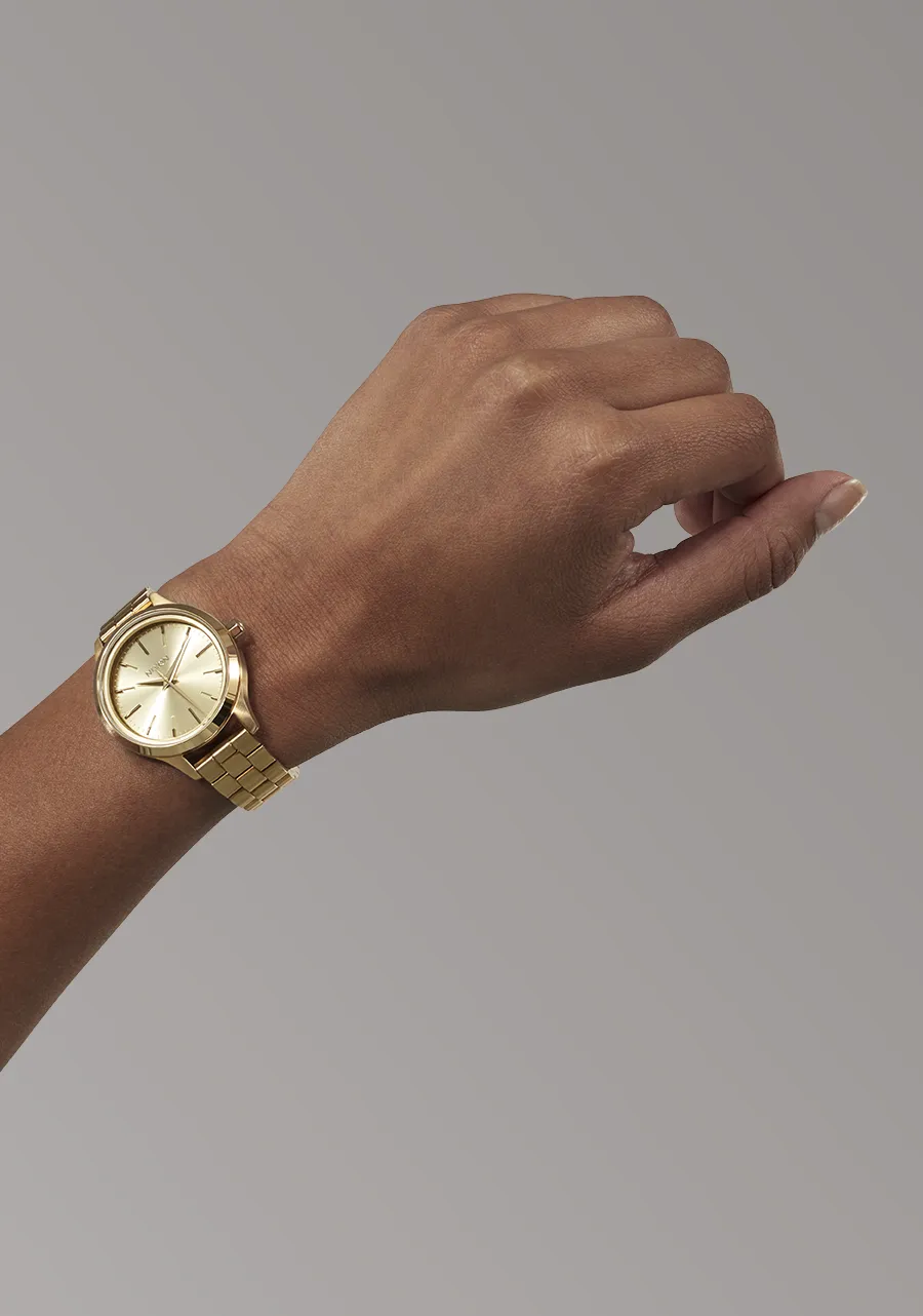 Nixon Optimist Stainless Steel Gold Dial Womens Watch A1342-5087-00