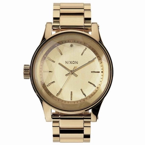 Nixon A384502 Women's Facet 42 Gold Tone Dial Yellow Gold Plated Steel Bracelet Lefty Watch