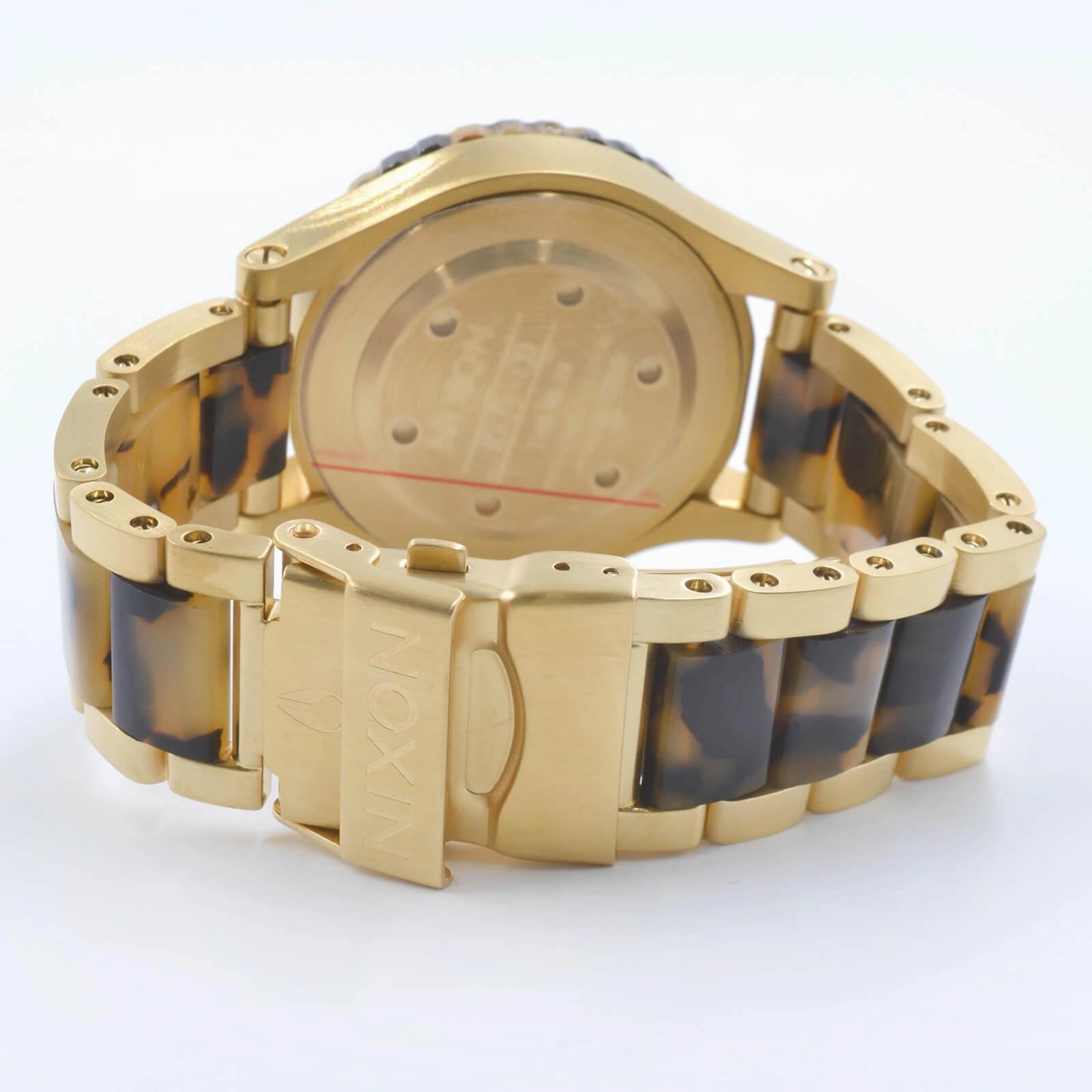 Nixon A4102584 Men's 38-20 Black Face Cream Tortoise Bracelet Watch