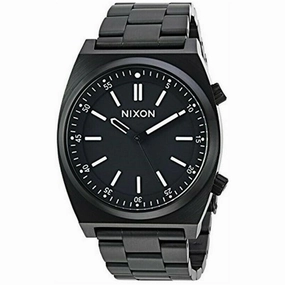 Nixon Men's Bracelet Watch - Brigade Quartz Black Rotating Dial Black | A1176001