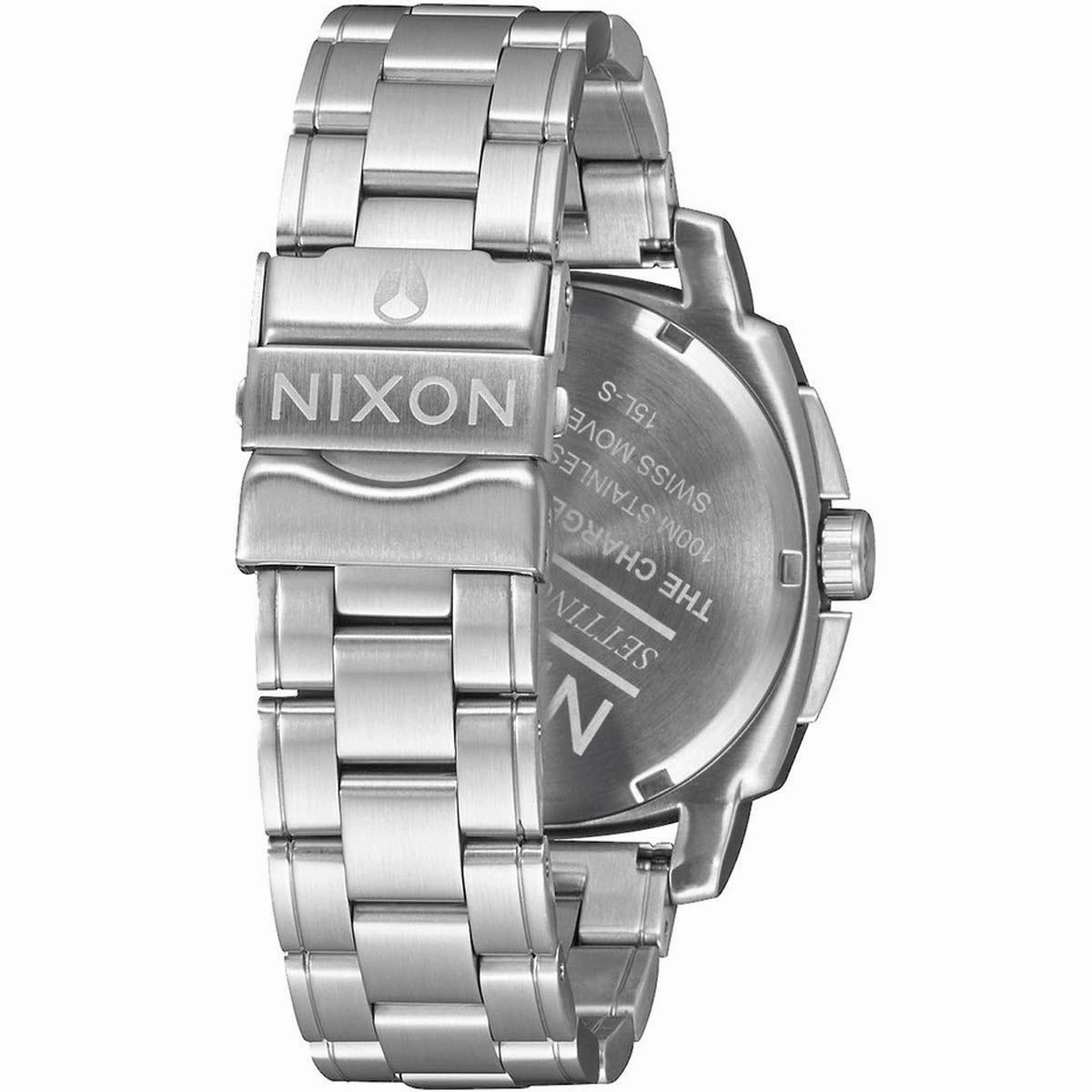 Nixon Men's Chronograph Watch - Charger Silver Stainless Steel Bracelet | A1071000