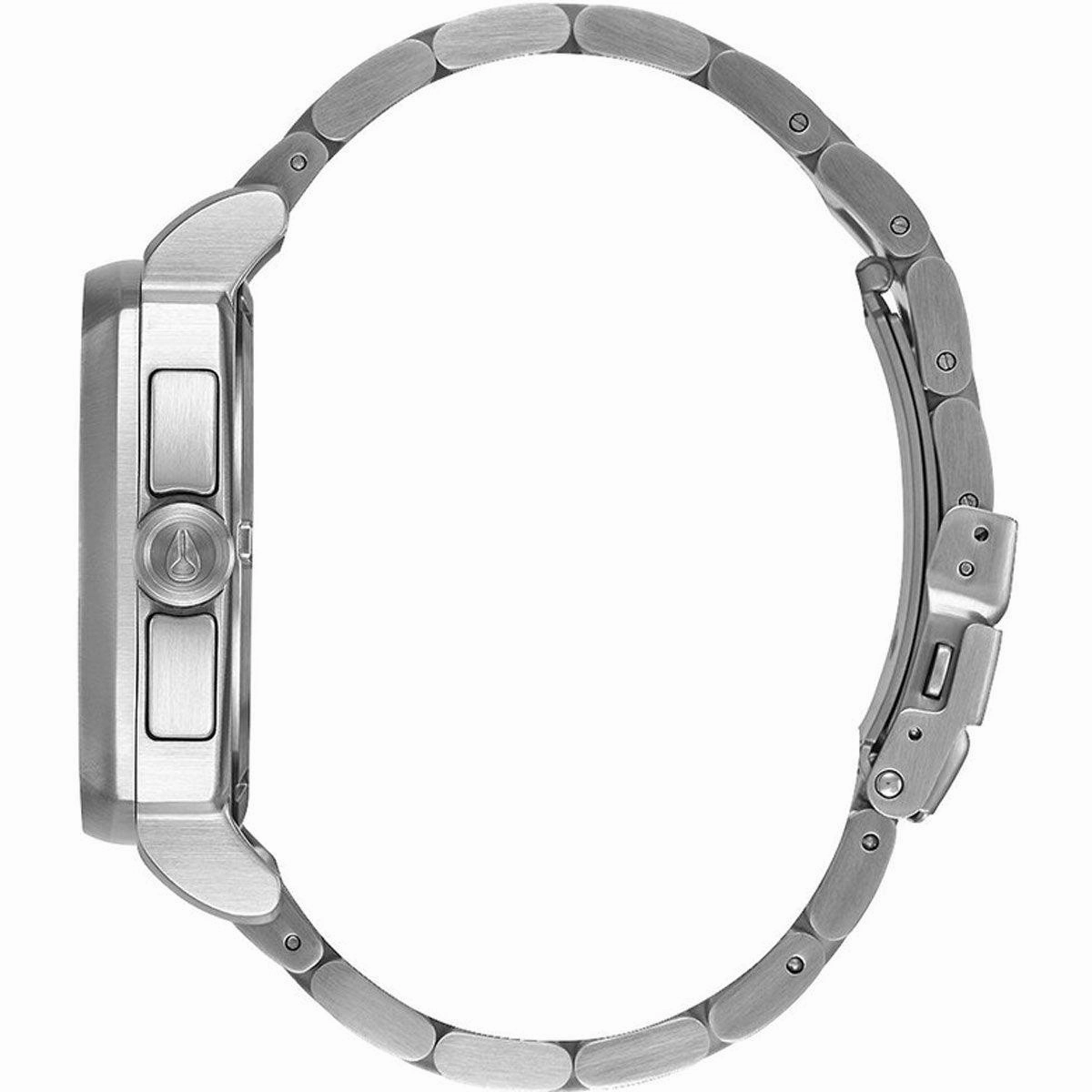 Nixon Men's Chronograph Watch - Charger Silver Stainless Steel Bracelet | A1071000