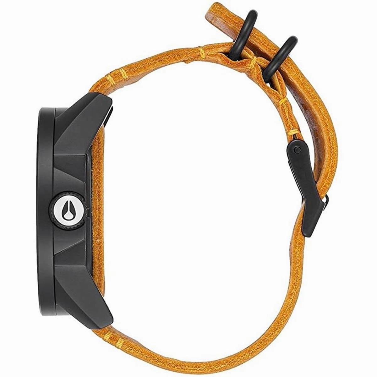 Nixon Men's Japanese Quartz Watch - Corporal Black Dial Brown Fabric Strap | A2432448