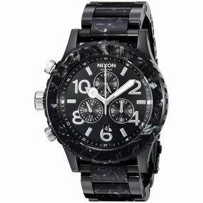 Nixon Men's Lefty Watch - 42-20 Chrono Black Dial Two Tone Bracelet | A0372185