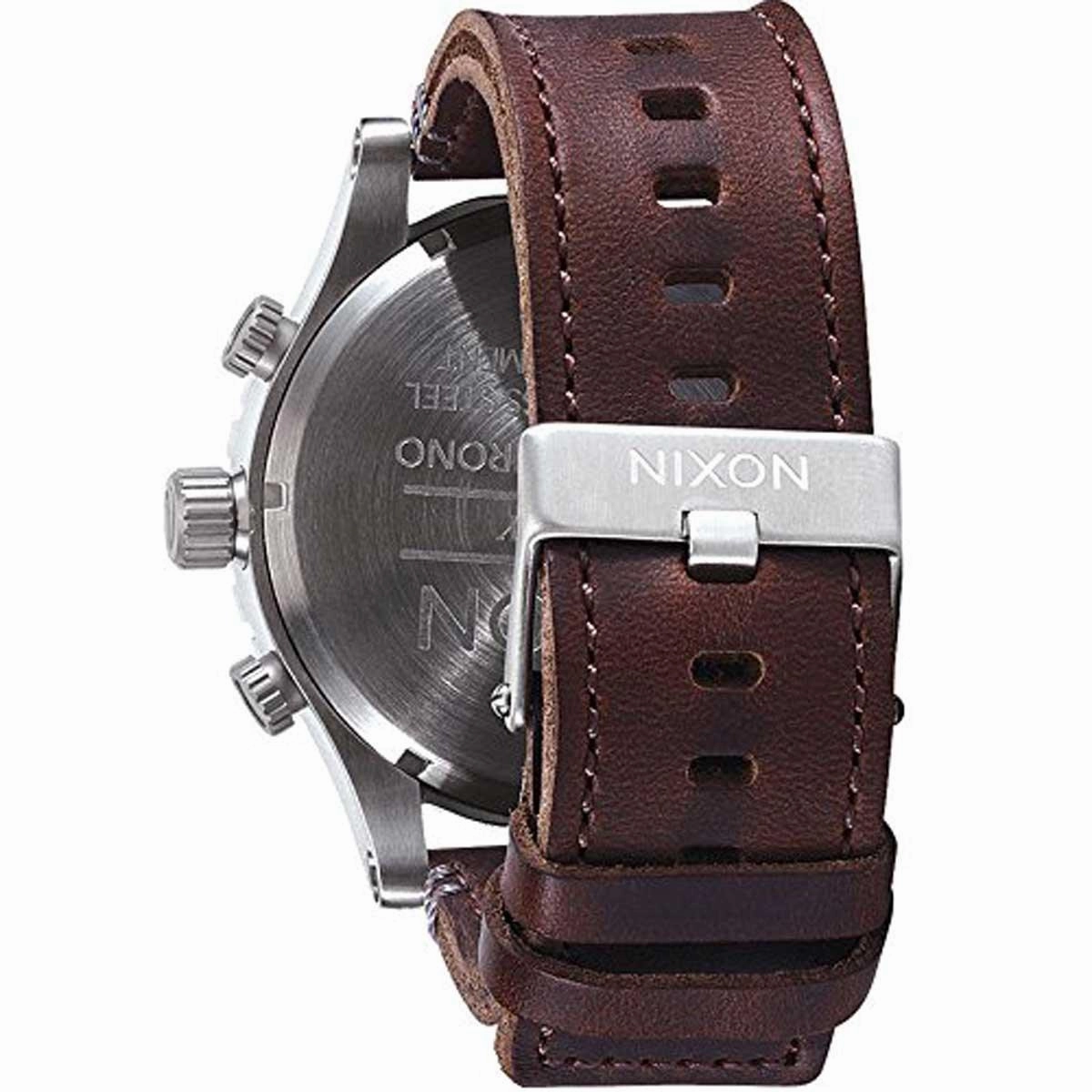 Nixon Men's Quartz Watch - The 51-30 Chronograph Black Dial Brown Strap | A1242064