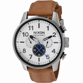 Nixon Men's Swiss Quartz Watch - Safari Dual Time Silver and Black Dial | A10822092