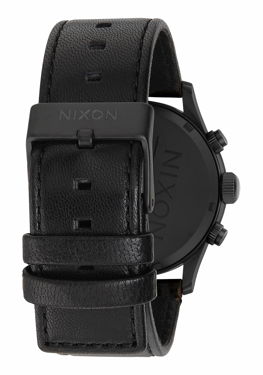 Nixon Sentry Chrono Leather Black Dial Mens Watch A405-3088-00